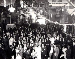 ORAN - BAL DE LA MUSIQUE CIVILE - 1932